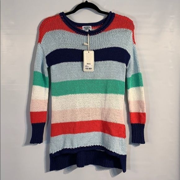 HiHo Sweaters - HiHo Relaxed Crew Sweater in Summer Stripe